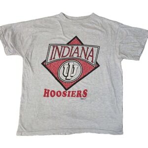 Vintage IU T-Shirt Mens XL NCAA Indiana Hoosiers Football Single Stitch Graphic